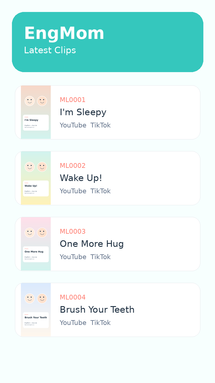 EngMom mobile preview